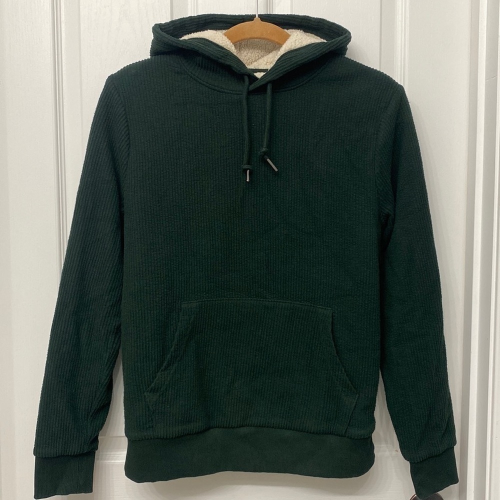 Forest Green Sherpa Hoodie | Old Navy S